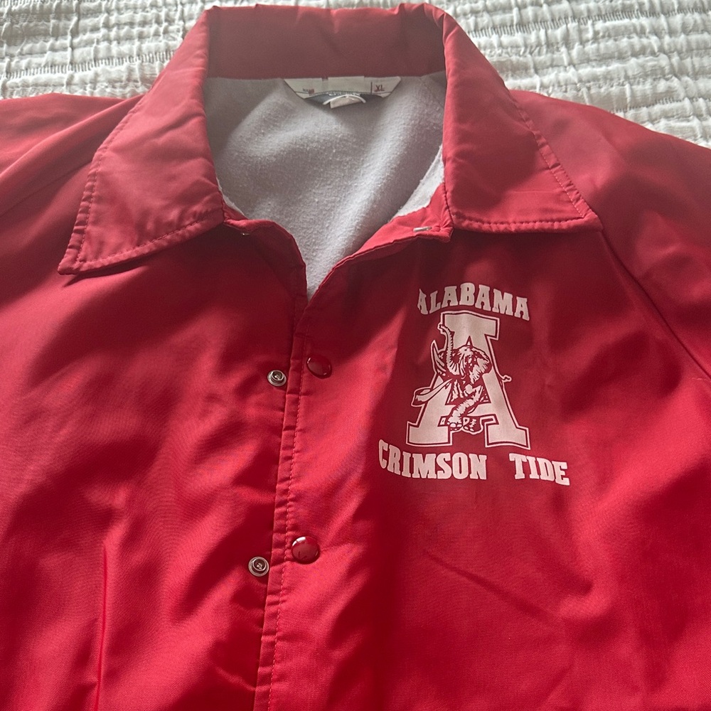 Alabama Crimson Tide Red Coach-Style Windbreaker Jacket